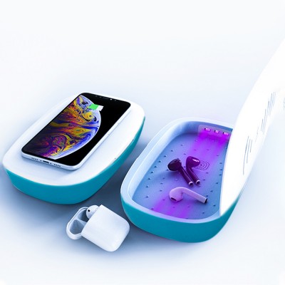 Multifunctional smart mobile phone jewellery uv sterilizer box wireless charging UVC ultraviolet light sterilizer