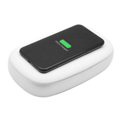 Uv Sterilizer Box Double Ultraviolet Lamp Mobile Phone Sanitizer Case With Wireless Charger Aromatherapy Funtion